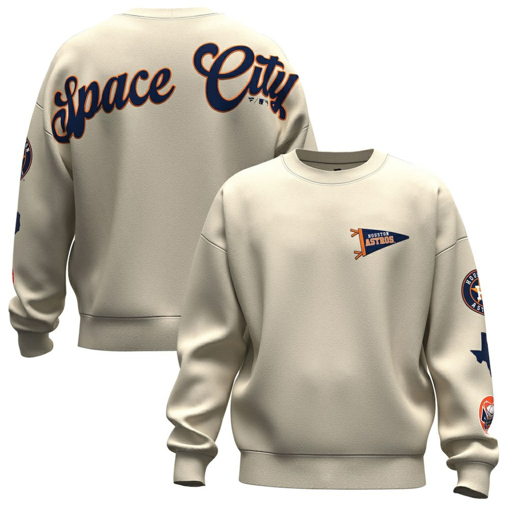 MLB Houston Astros Fanatics Unisex Spirit Jersey Fleece Crewneck Pennant Sweatshirt