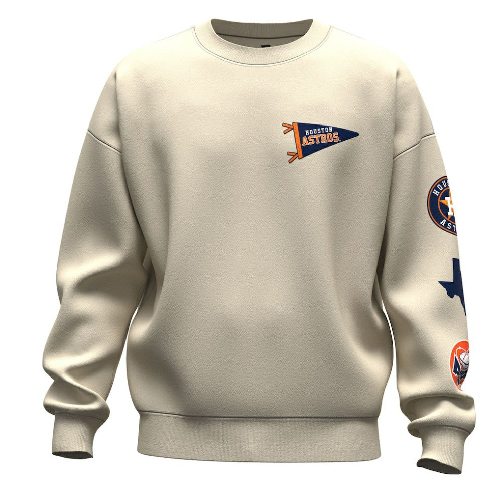 MLB Houston Astros Fanatics Unisex Spirit Jersey Fleece Crewneck Pennant Sweatshirt