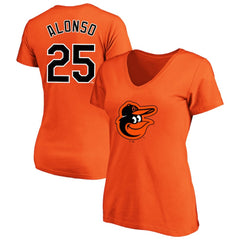 MLB Pete Alonso Baltimore Orioles Profile Women's Plus Size Name & Number V-Neck T-Shirt