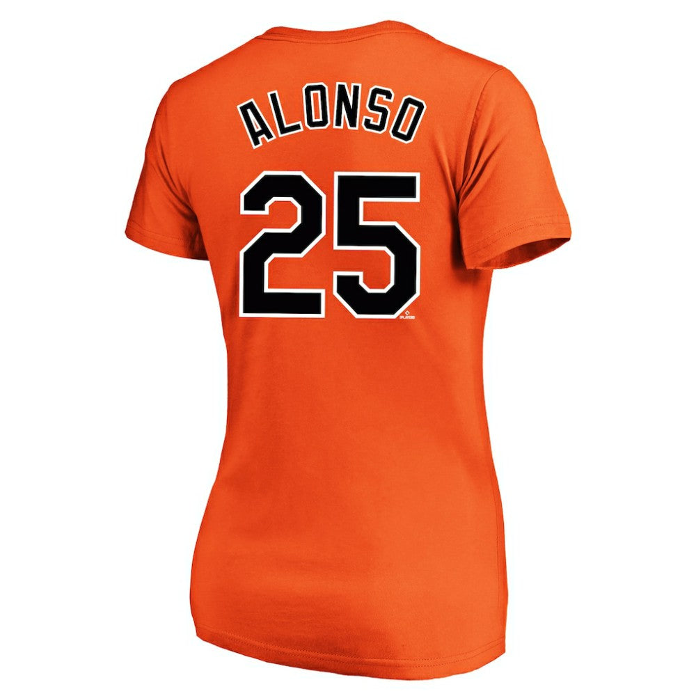 MLB Pete Alonso Baltimore Orioles Profile Women's Plus Size Name & Number V-Neck T-Shirt