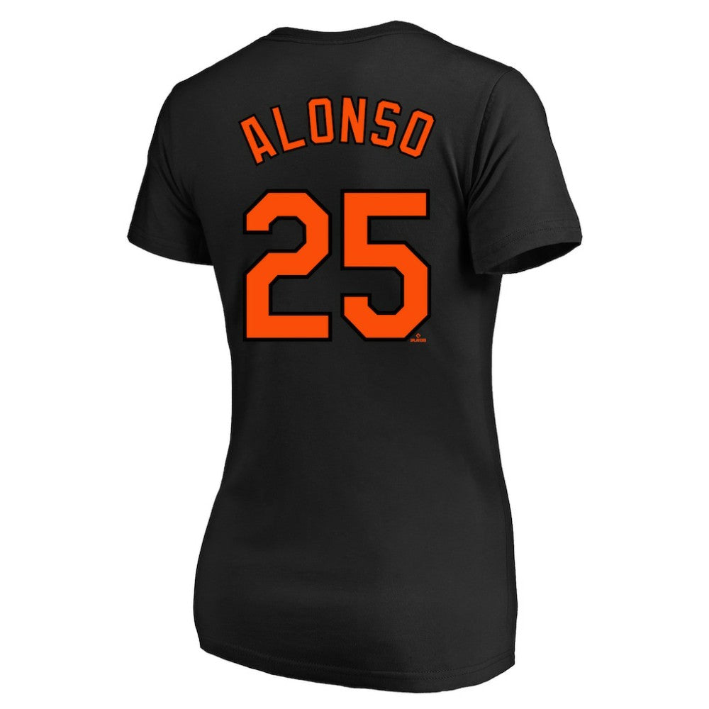 MLB Pete Alonso Baltimore Orioles Profile Women's Plus Size Name & Number V-Neck T-Shirt