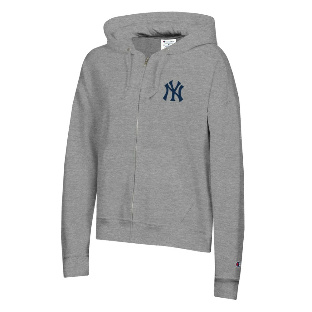 MLB New York Yankees Champion Women's Powerblend Fleece Full-Zip Hoodie