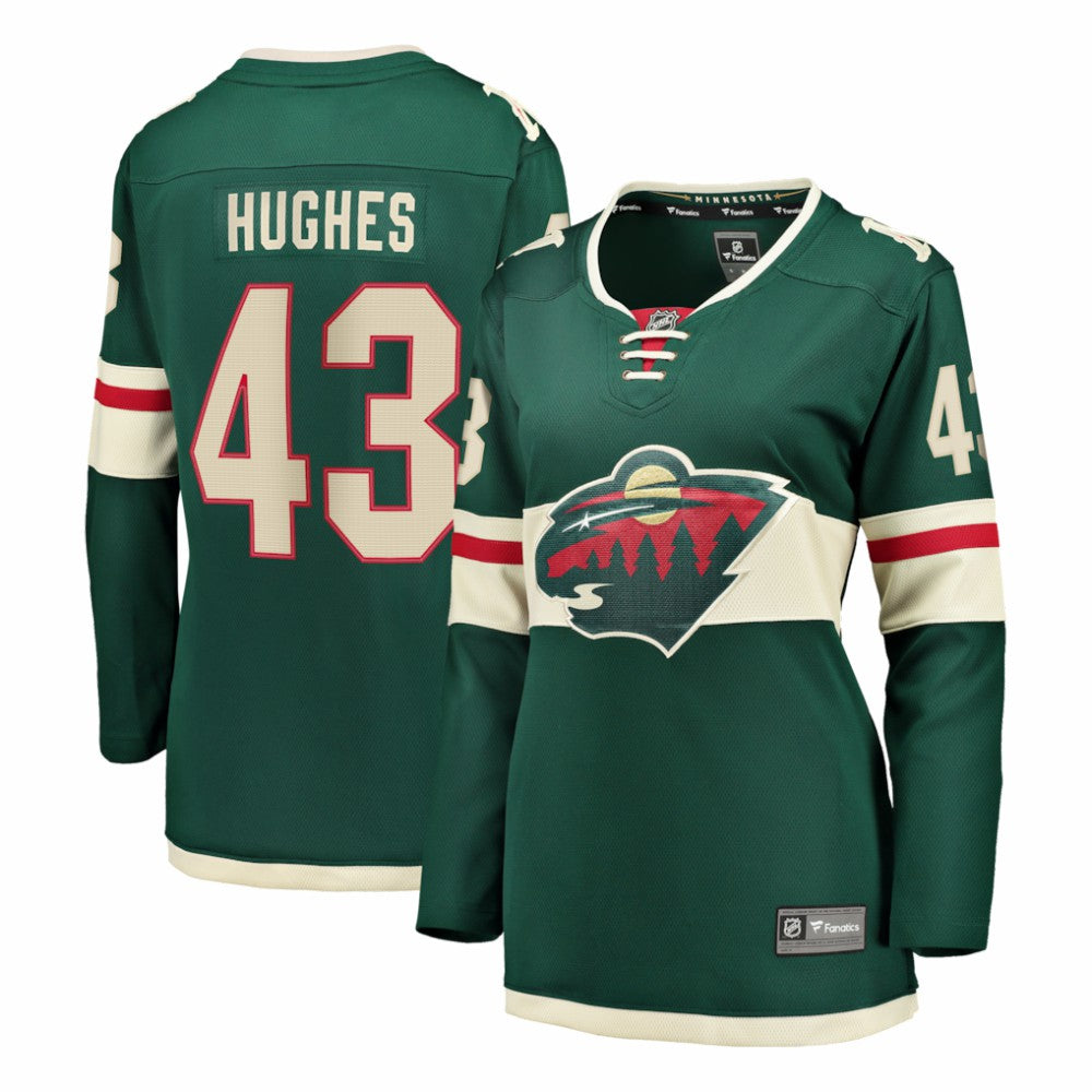 NHL Green Quinn Hughes Minnesota Wild Fanatics Women's Home Breakaway Jersey