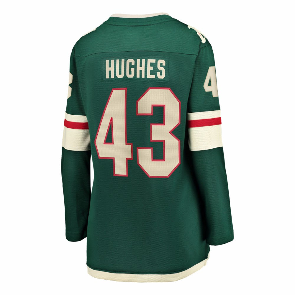 NHL Green Quinn Hughes Minnesota Wild Fanatics Women's Home Breakaway Jersey