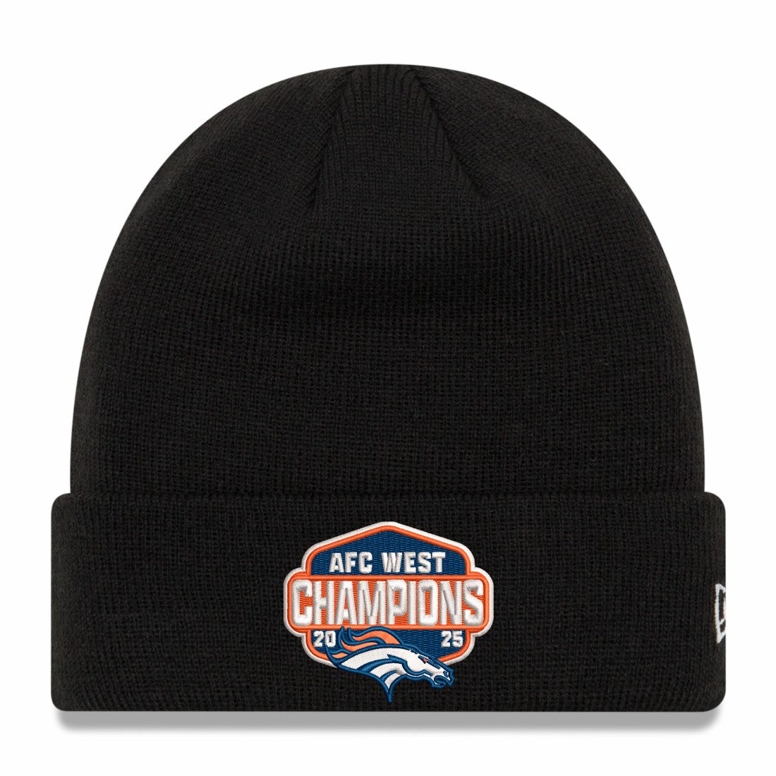 2025 AFC West Division Champions Cuffed Knit Hat - Denver Broncos