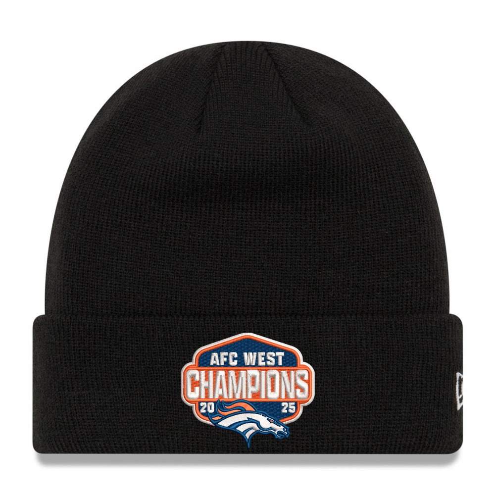 2025 AFC West Division Champions Cuffed Knit Hat - Denver Broncos