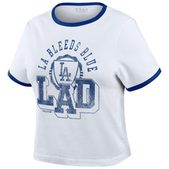 MLB Los Angeles Dodgers WEAR by Erin Andrews Women's Ringer Baby T-Shirt