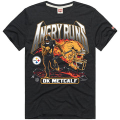 DK Metcalf  Homage Unisex Angry Runs Player Graphic Tri-Blend T-Shirt - Pittsburgh Steelers