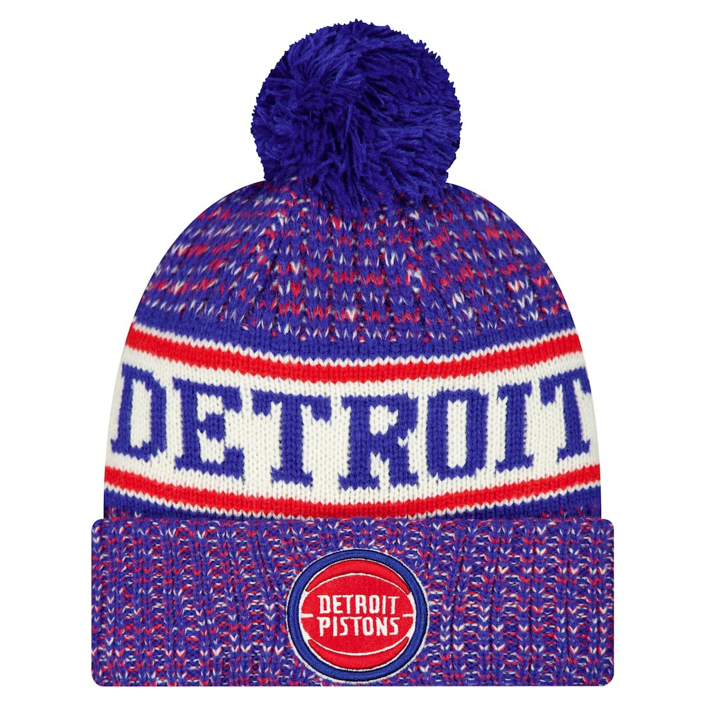 NBA Detroit Pistons Team Cuffed Knit Hat with Pom sale
