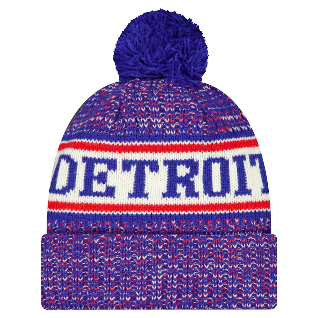 NBA Detroit Pistons Team Cuffed Knit Hat with Pom sale