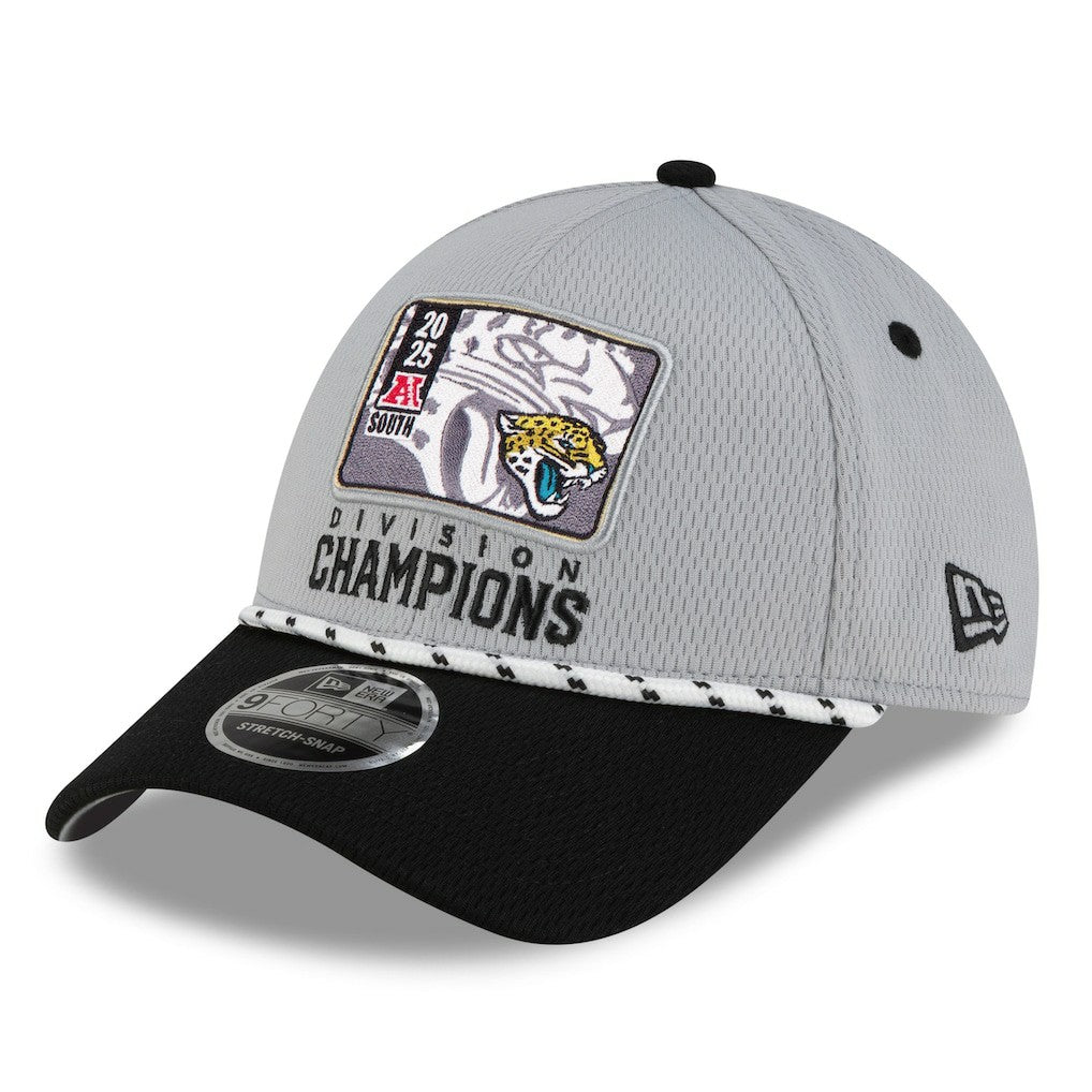 2025 AFC South Division Champions Locker Room Trophy Collection 9FORTY Adjustable Hat - Jacksonville Jaguars
