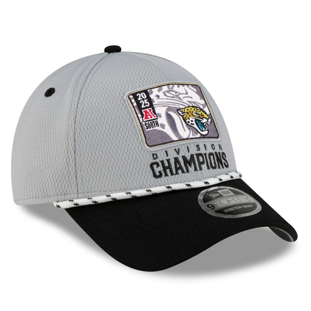 2025 AFC South Division Champions Locker Room Trophy Collection 9FORTY Adjustable Hat - Jacksonville Jaguars