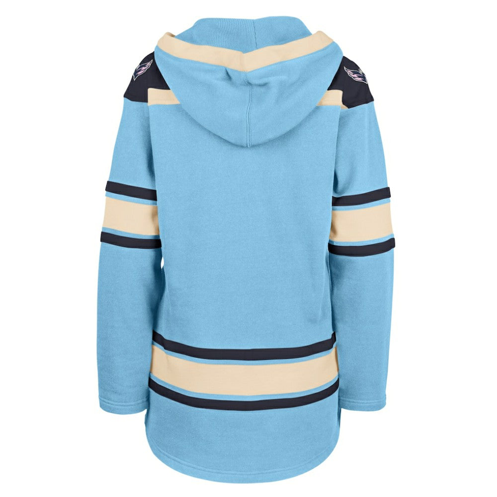 NHL Light Blue Washington Capitals '47 Women's Superior Lacer Pullover Hoodie