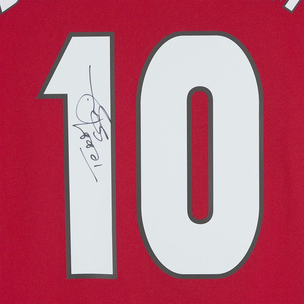 Teddy Sheringham Manchester United Autographed 1999 Red UEFA Champions League Home Jersey - Adidas Icons