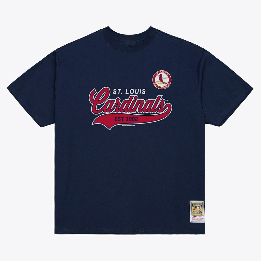 MLB St. Louis Cardinals Mitchell & Ness Script Sweep Arch T-Shirt