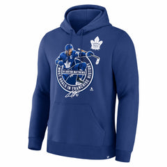 NHL Blue Auston Matthews Toronto Maple Leafs Most Goals in Franchise History Hoodie