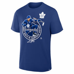 NHL Blue Auston Matthews Toronto Maple Leafs Most Goals in Franchise History T-Shirt