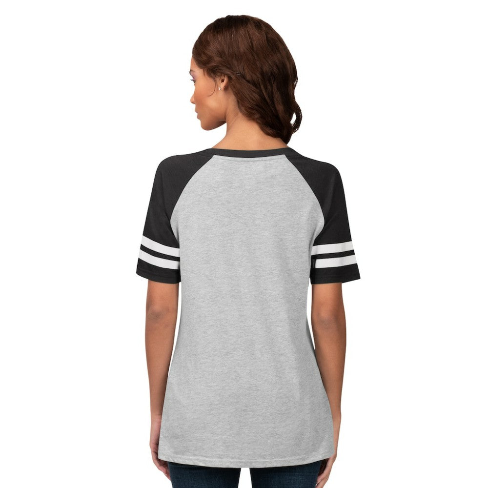 MLB Baltimore Orioles G-III 4Her by Carl Banks Women's Goal Line Raglan V-Neck T-Shirt