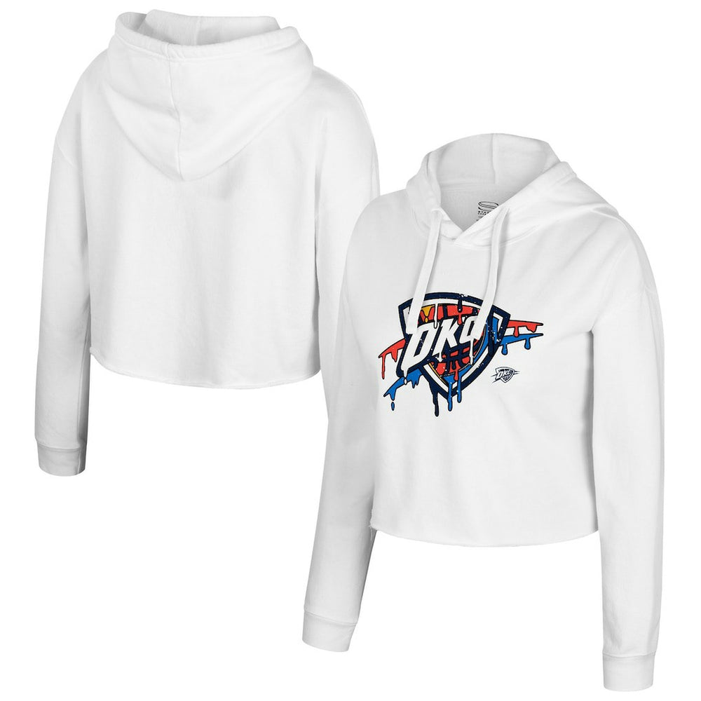 NBA Oklahoma City Thunder Stadium Essentials Women's Ice Cream Cropped Hoodie