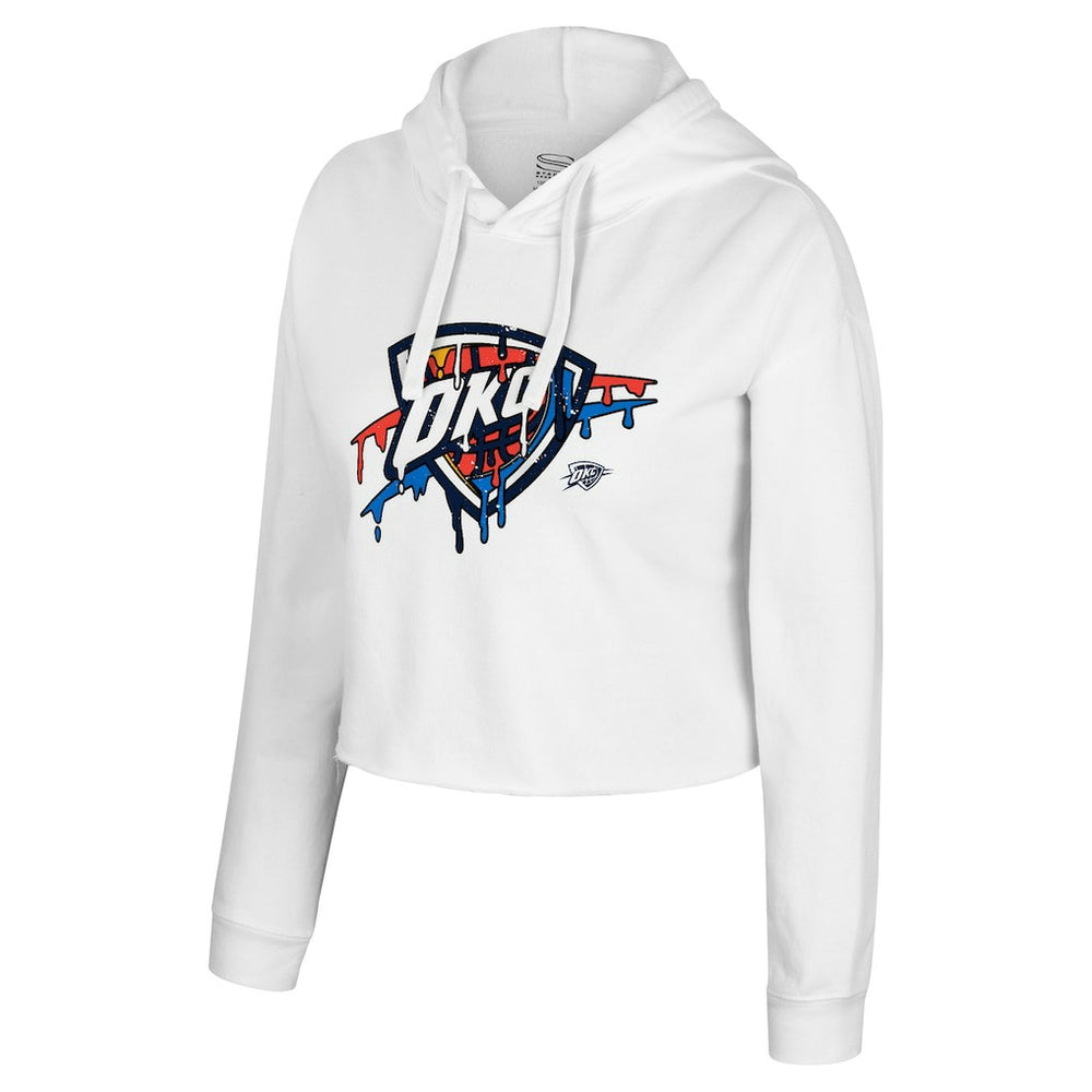 NBA Oklahoma City Thunder Stadium Essentials Women's Ice Cream Cropped Hoodie