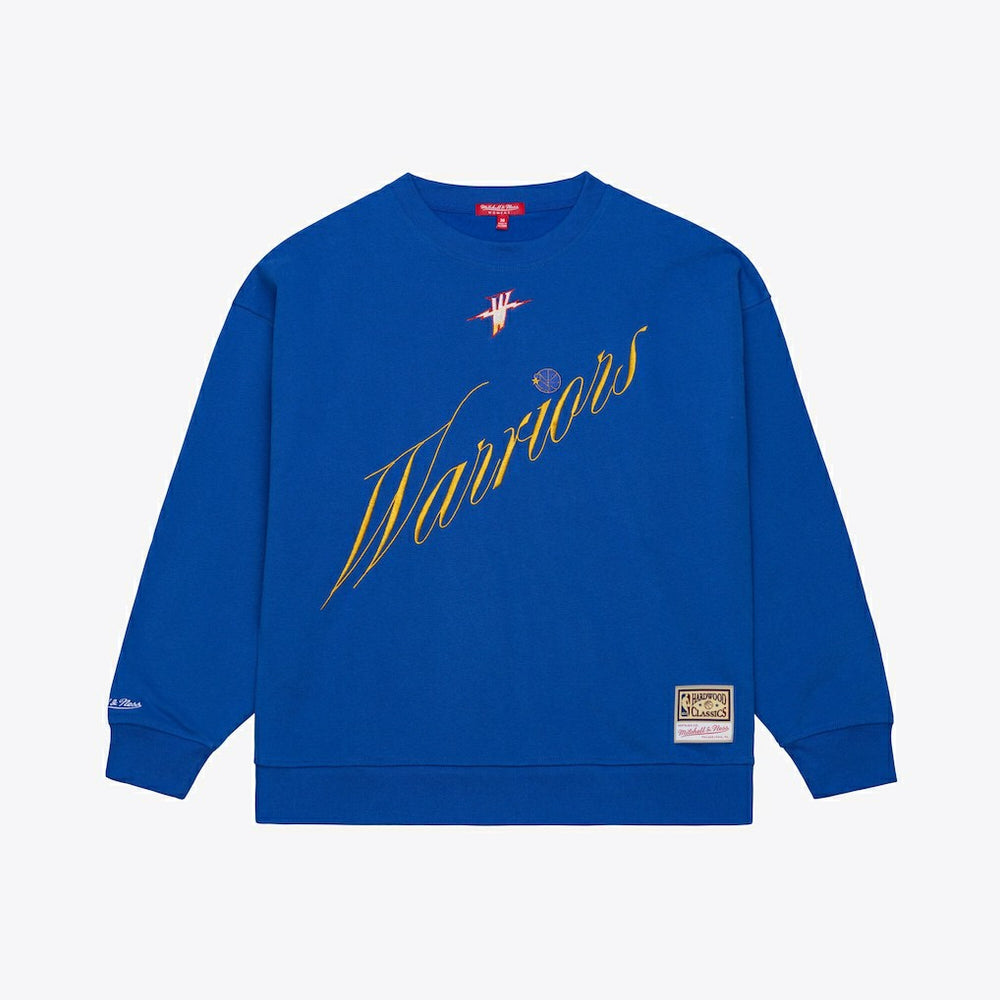 NBA Golden State Warriors Women's Hardwood Classics Script Lightweight Sweatshirt sale
