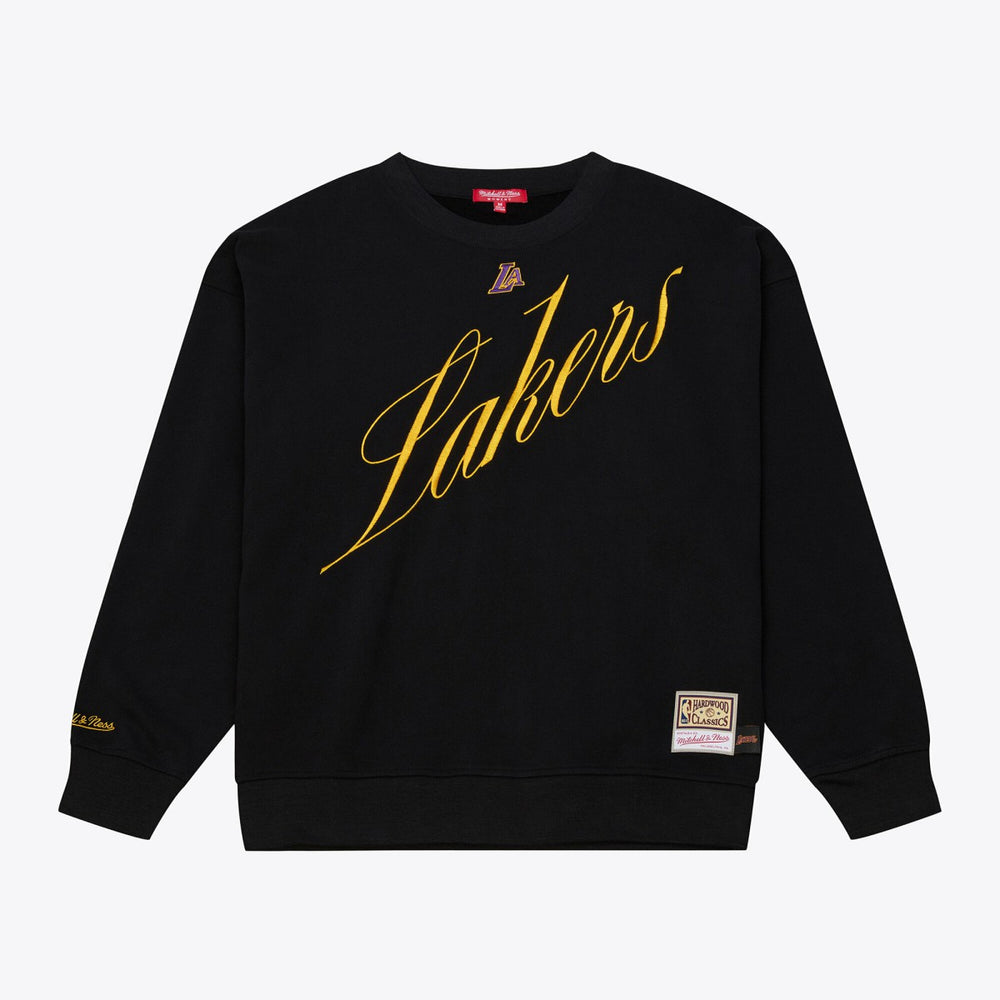 NBA Los Angeles Lakers Women's Hardwood Classics Script Lightweight Sweatshirt