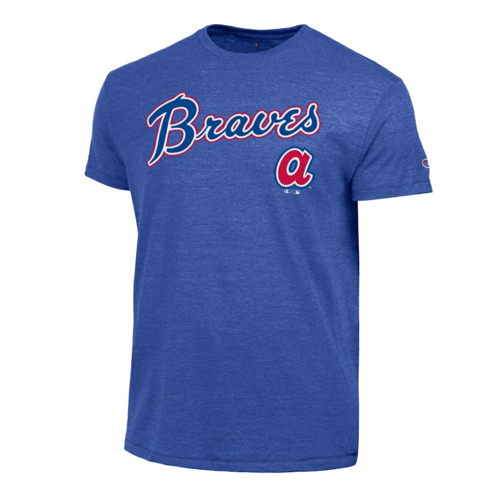 MLB Atlanta Braves Champion Cooperstown Wordmark Lockup Tri-Blend T-Shirt