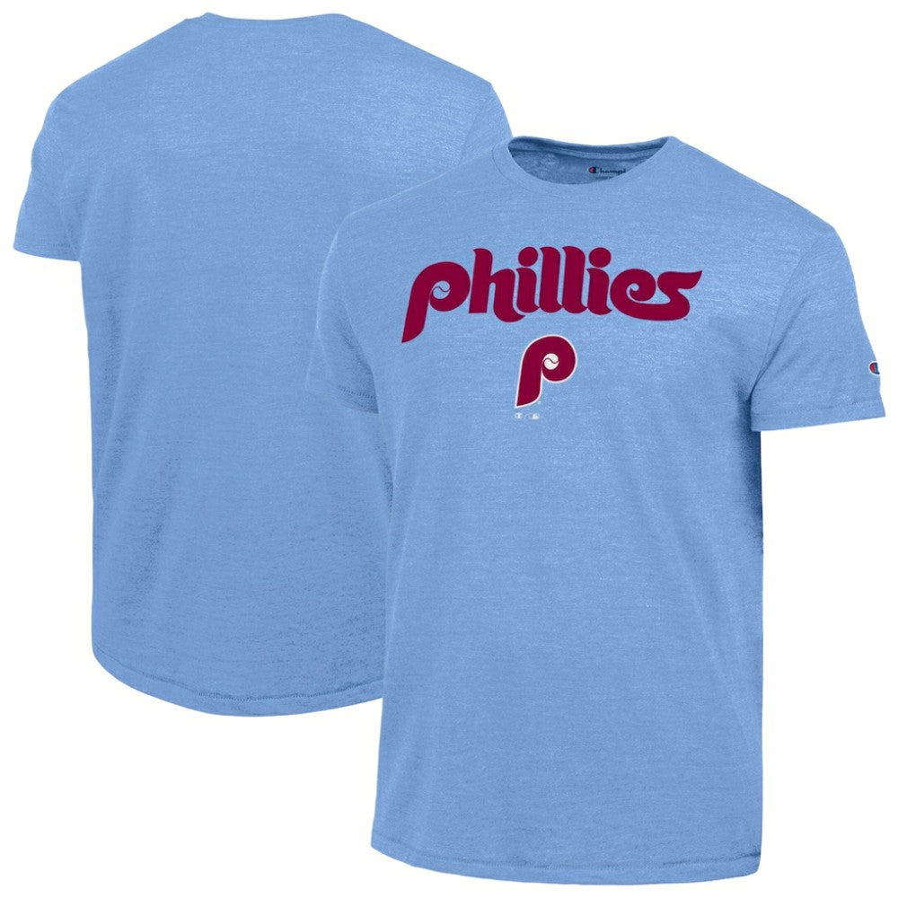 MLB Philadelphia Phillies Champion Cooperstown Wordmark Lockup Tri-Blend T-Shirt