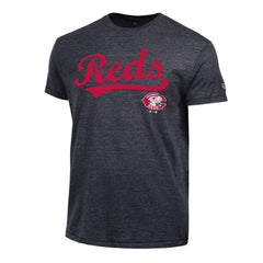MLB Cincinnati Reds Champion Cooperstown Wordmark Lockup Tri-Blend T-Shirt