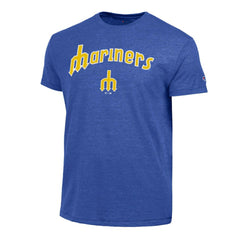 MLB Seattle Mariners Champion Cooperstown Wordmark Lockup Tri-Blend T-Shirt