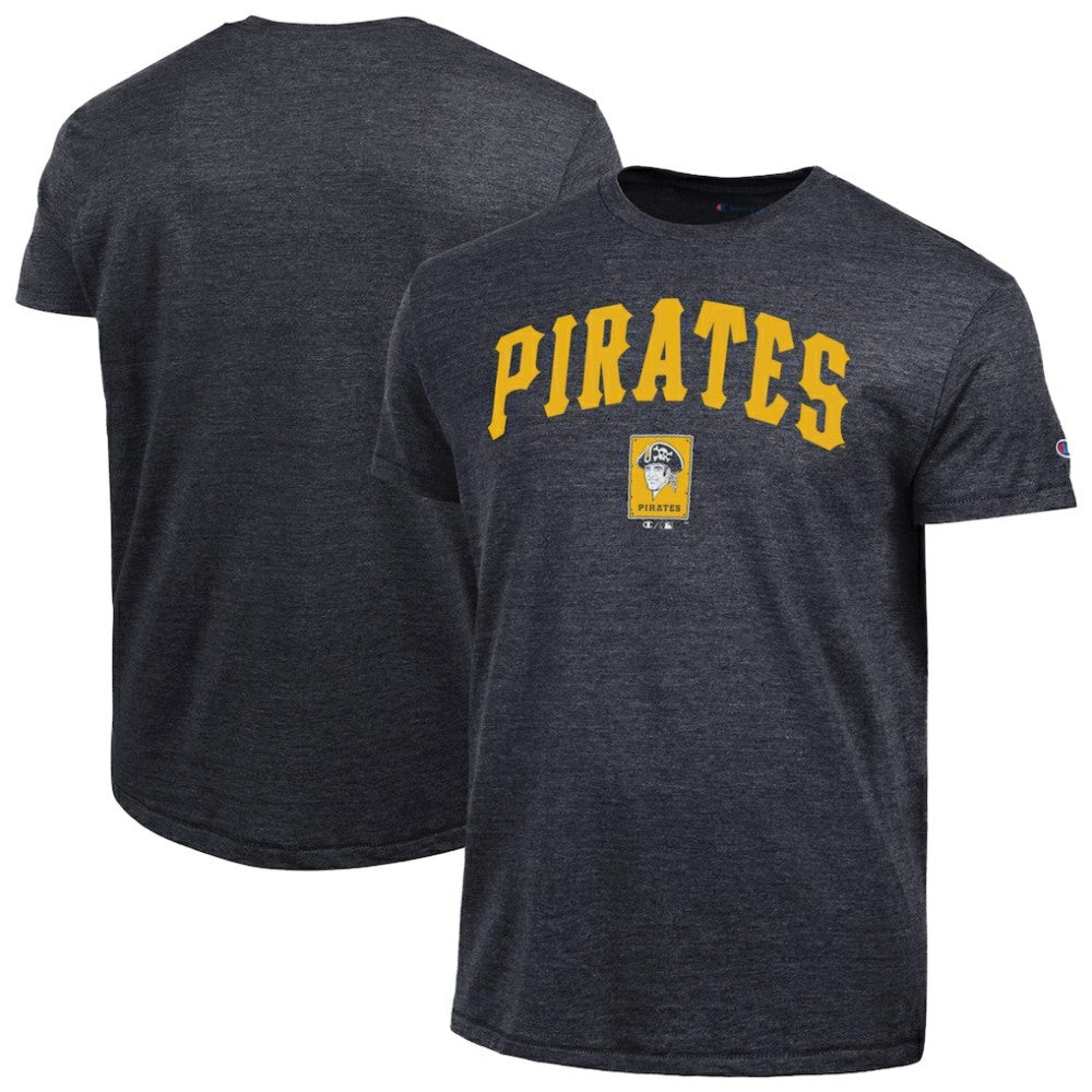 MLB Pittsburgh Pirates Champion Cooperstown Wordmark Lockup Tri-Blend T-Shirt