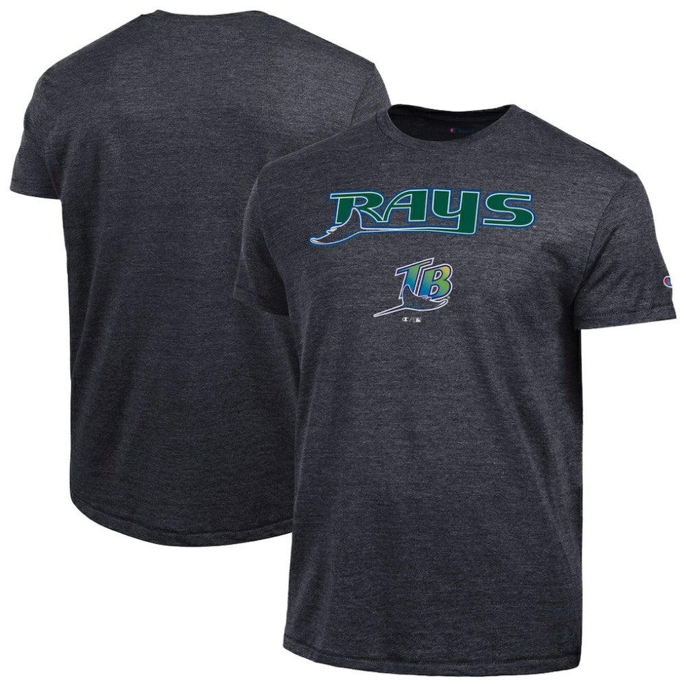 MLB Tampa Bay Rays Champion Cooperstown Wordmark Lockup Tri-Blend T-Shirt