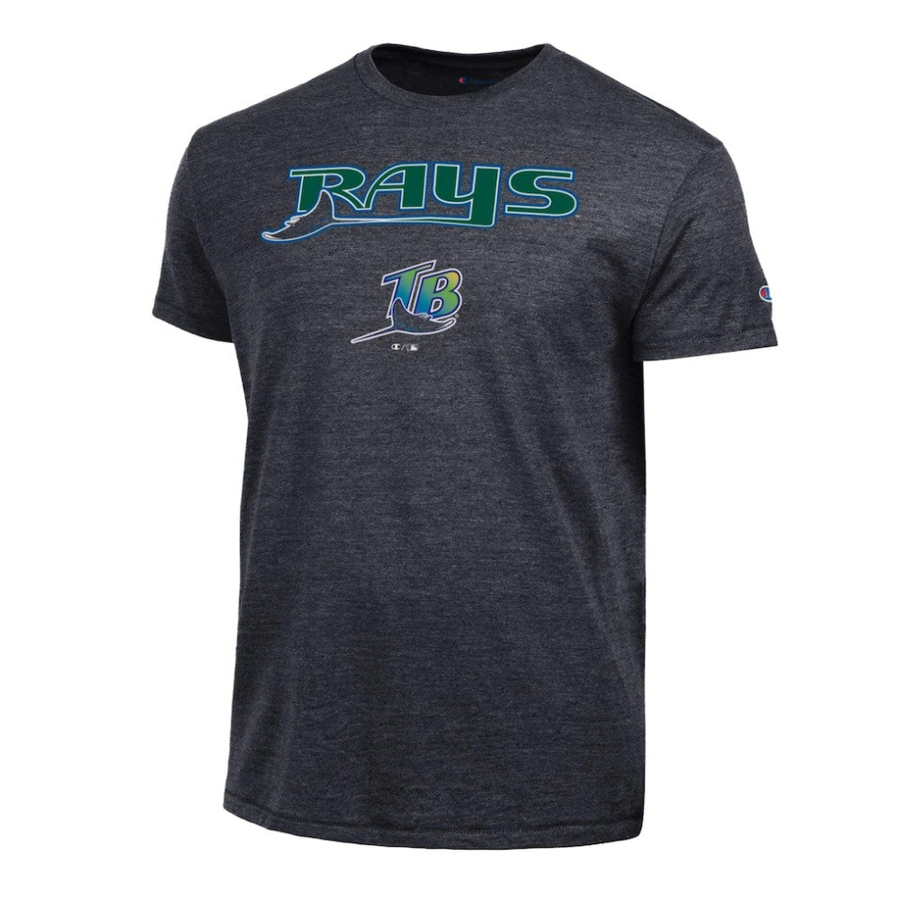 MLB Tampa Bay Rays Champion Cooperstown Wordmark Lockup Tri-Blend T-Shirt