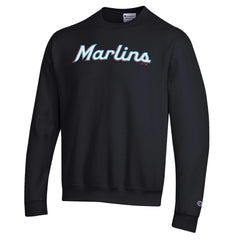 MLB Miami Marlins Champion Powerblend Wordmark Sweatshirt