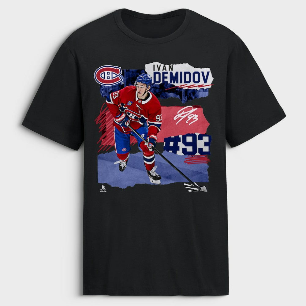 NHL Black Ivan Demidov Montreal Canadiens Fresh Ice T-Shirt