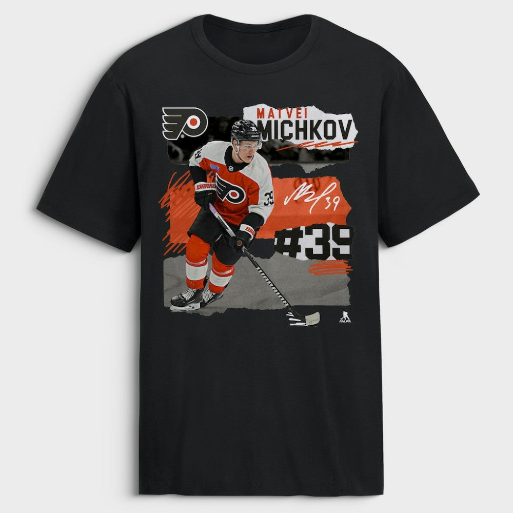 NHL Black Matvei Michkov Philadelphia Flyers Fresh Ice T-Shirt