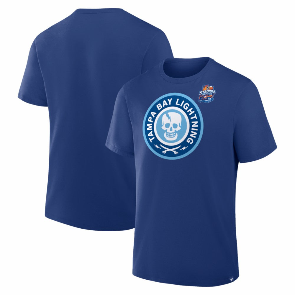 NHL Blue Tampa Bay Lightning 2026 NHL Stadium Series Secondary Logo T-Shirt
