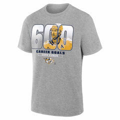 NHL Gray Steven Stamkos Nashville Predators 600th Career Goal T-Shirt