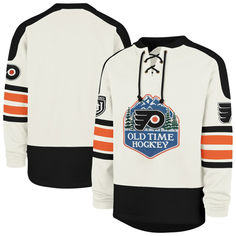 NHL Cream Philadelphia Flyers '47 Pond Hockey Trio Eternal Lacer Sweatshirt