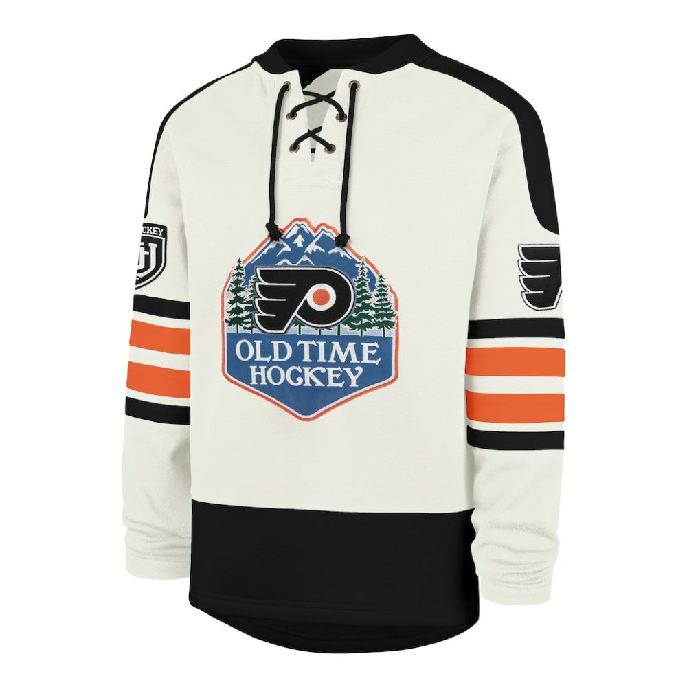 NHL Cream Philadelphia Flyers '47 Pond Hockey Trio Eternal Lacer Sweatshirt