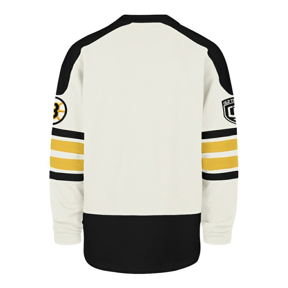 NHL Cream Boston Bruins '47 Pond Hockey Trio Eternal Lacer Sweatshirt