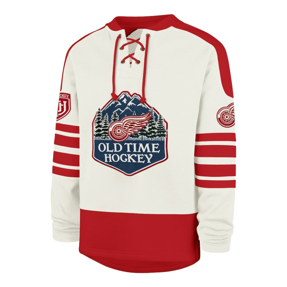 NHL Cream Detroit Red Wings '47 Pond Hockey Trio Eternal Lacer Sweatshirt