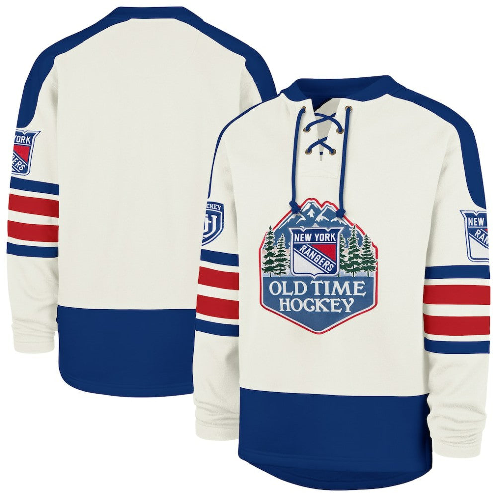 NHL Cream New York Rangers '47 Pond Hockey Trio Eternal Lacer Sweatshirt