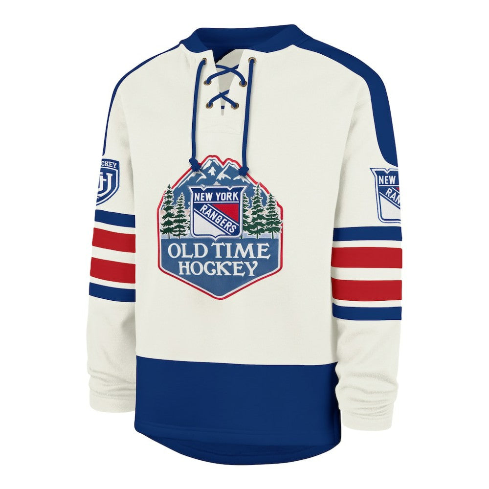 NHL Cream New York Rangers '47 Pond Hockey Trio Eternal Lacer Sweatshirt