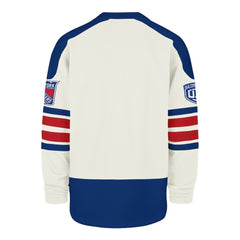 NHL Cream New York Rangers '47 Pond Hockey Trio Eternal Lacer Sweatshirt