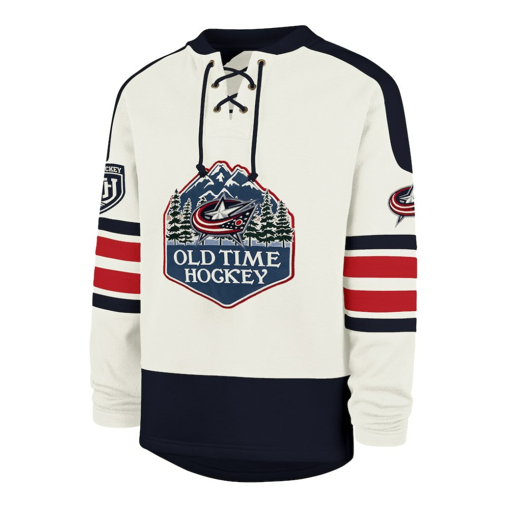 NHL Cream Columbus Blue Jackets '47 Pond Hockey Trio Eternal Lacer Sweatshirt