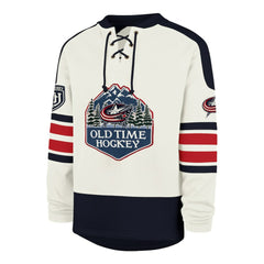 NHL Cream Columbus Blue Jackets '47 Pond Hockey Trio Eternal Lacer Sweatshirt