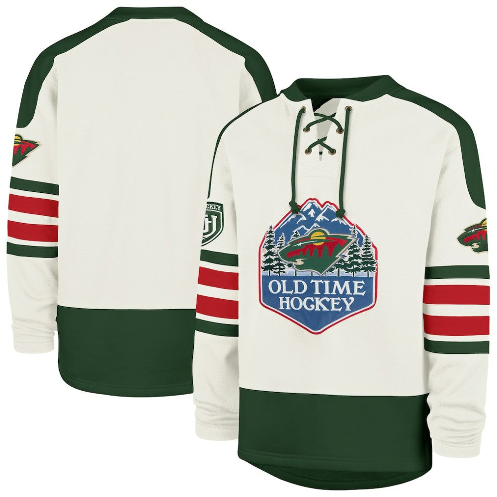 NHL Cream Minnesota Wild '47 Pond Hockey Trio Eternal Lacer Sweatshirt