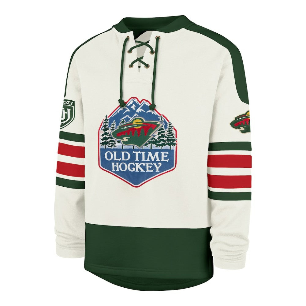 NHL Cream Minnesota Wild '47 Pond Hockey Trio Eternal Lacer Sweatshirt