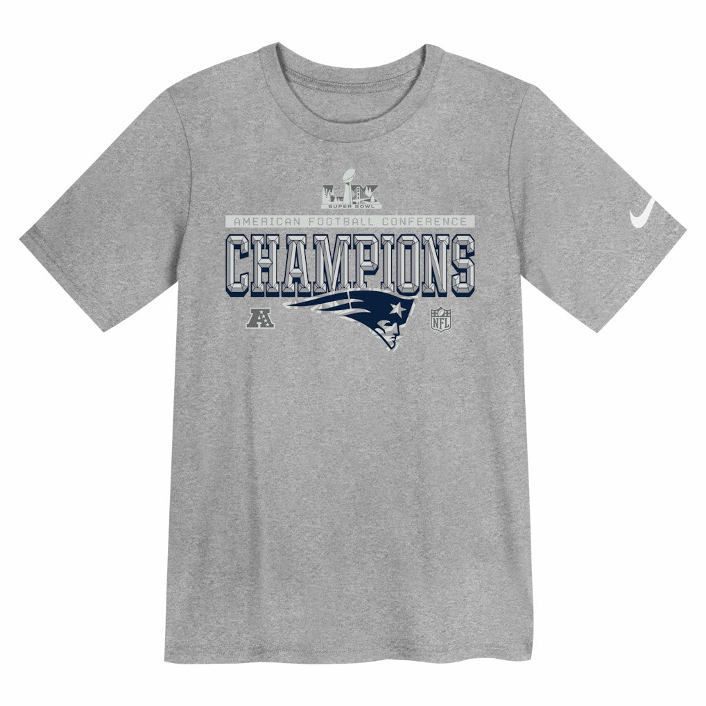 Preschool 2025 AFC Champions Locker Room Trophy Collection T-Shirt - New England Patriots